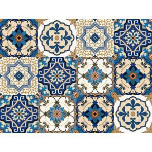 KAKOFACI 보헤미안 스타일 12개(15.2X15.2CM(6X6인치)) 장식용 타일 접착 벽커버 주방 방수 붙이는 자체 스티커 비닐 벗겨서 스티커, 거실 바닥용(블루)