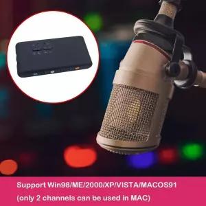 CM6206 칩셋 사운드 카드 2개의 마이크 헤드 7.1 스테레오 광 USB 사운드박스 USB HID 클래스 사양 8채널