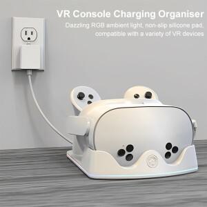 호환 메타 퀘스트 3S 헤드셋용 충전 도크  디스플레이 스탠드컨트롤러 마운트  3S/3/2 VR 홀더