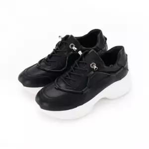 엘리자베스 스튜어트 소가죽 키높이 스니커즈 - 블랙 코스트코