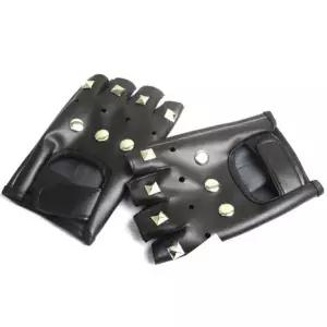 오토바이 인조 징박힌 반손가락장갑 장갑 가죽 오토바이가죽장갑