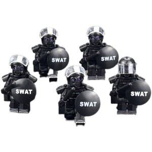 SWAT 특수부대 특공대 액션 슈퍼 특수 밀리터리 갑옷 블록 경찰서