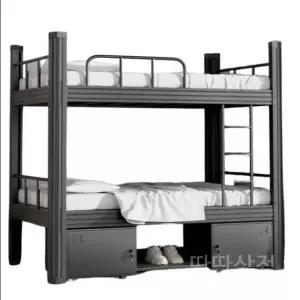 철제 게스트하우스 더블 침대 이층 벙커침대 기숙사 낮은 벙커형 원룸 성인 2층 어른
