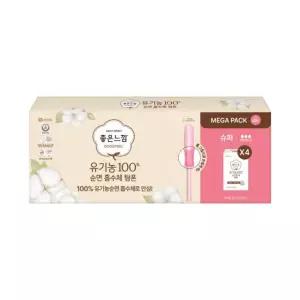 좋은느낌 유기농 순면 탐폰 12개 x 4팩 - 슈퍼 코스트코