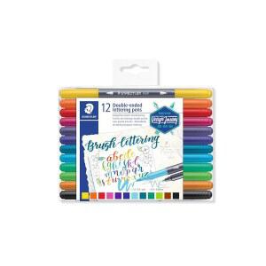 스테들러 STAEDTLER 디자인 저니 3004 TB12 12가지 X 12.4 레터링 1CM 17.2 펜, 엔드 색상, 더블 다양한