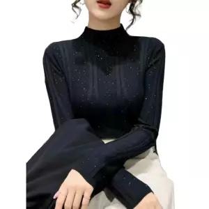 폴라티셔츠 셔츠 반짝이 패션 목폴라 기모폴라 긴팔 여성