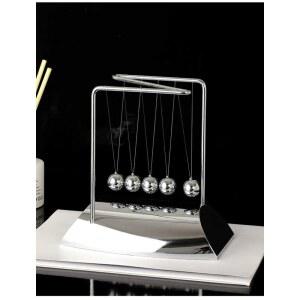 무한동력 사무실 뉴턴 구슬 뉴턴볼 테이블 과학 데스크 검정 5구 모던 인테리어 소품 아트