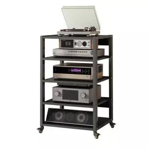 다층 앰프장 거실 오디오 장식장 홈오디오 수납장 앰프랙 턴테이블 다이 스피커 거치대 바퀴형