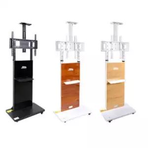 TV 스탠드 이동식 거치대 대형 티비거치대 받침대 선반 H형 원목 강의실 회사