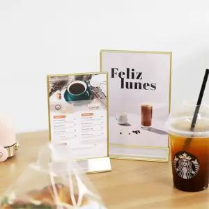 레스토랑 카페 테이블 아크릴 메뉴판(대) 매장 가게 탁상용 허가증 문구진열대