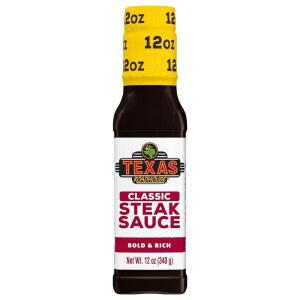 텍사스 로드하우스 클래식 스테이크 소스, 12온스. 병, 완벽한 스테이크 마리네이드 또는 디핑 소스, 식초, 양파, 마늘로 만든 소스