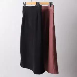 빅사이즈심플치마 F595L410 H라인트임롱스커트 CR (23695464A)