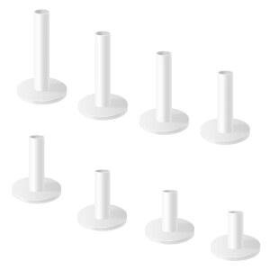 고무 골프 티, 매트용 혼합 사이즈 티 8팩, 드라이빙 레인지를 위한 내구성 있는 실내 및 실외 연습(화이트)