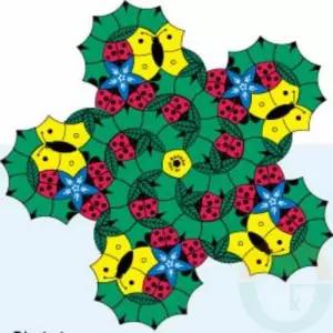 굿마켓 꽃밭에서 스티커(10인용) 만들기수업 공예재료 도형스티커 만들기교구