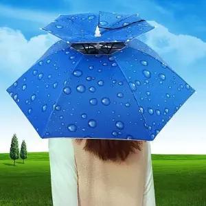 [콩심팥심]헤드우산 머리쓰는 모자우산 2단 햇빛