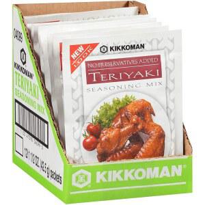 킥코만 - 맛있는 테리야키 조미료 믹스 - 전체 맛의 저나트륨 및 무지방 - 모든 용도의 조미료, 방부제 무첨가, 고과당 옥수수 시럽 무첨가 u20AC u201C 1.5온스 (12팩)