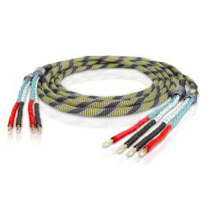 Monosaudio 9AWG 스피커 와이어 2 x 6.3mm 하이파이 오디오 파일 케이블 1쌍, 스피커용 고순도 OFC 금 도금 황동 바나나 플러그 커넥터, 앰프, 비디오, AV 리시버 250만 / 8.2피트