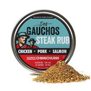 도스 u202FGauchos 치미추리 스테이크 시즈닝 u2013 아르헨티나 스테이크 루브 u2013 케토 드라이 스파이스 블렌드 마리네이드 믹스 u2013 천연, 텐 프리, 저염, 설탕 프리, 재사용 가능한 양철에 MSG u2013 2.75온