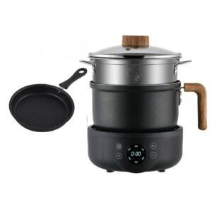 LONGGU 전기냄비 멀키 쿠커 올인원 가정용 마라탕 다기능 3단냄비 전기밥솥 구이 죽통