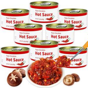 버섯 핫소스, 매운 칠리 오일 및 고추장, 매운맛, 고소한 맛, , 볶음, 소스 찍어 먹기, 이슬비, 면, 마리네이드, 만두에 완벽 - (8캔)