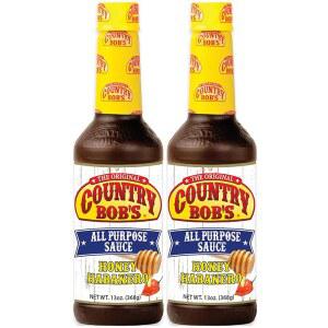 컨트리 밥의 허니 하바네로 다용도 소스 - 고기, 닭고기, 생선, 볶음 채소를 위한 달콤한 꿀과 하바네로 고추, 각각 13온스(2팩)