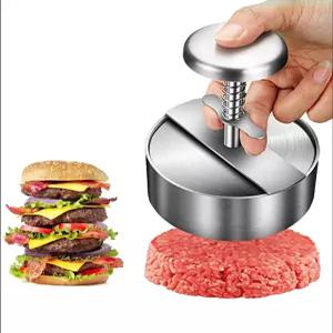 스텐 패티프레스 햄버거 정사각 압착기 떡갈비 버거 금형 업소용 만들기 모양틀 누르개