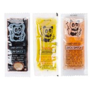 카리 아웃 중국산 간장 겨자 소스 패킷