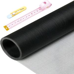 반려동물 보호 창문 스크린 교체 키트 39인치 W x 118인치 L형 내구성 메시(롤링 툴 및 리테이너 스플라인