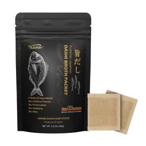 탈쿠폰다시 주식(다시 육수, 다시 팩), 우마미다시 수프 주식, 엄선된 천연 재료 6가지 사용, 일본산, 8g 15팩