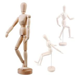 COSMOS 30.5 CM 나무 관절형 피규어 스탠드 스케치 드로잉 포함 페인팅용, 마네킹 /베이스 모델 아티스트
