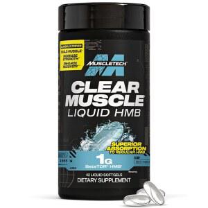 머슬테크 HMB 보충제 1000mg, 클리어 머슬(42액체 소프트젤) - 린 머슬 및 을 위한 최고 등급 HMB - HMB 프리 산 머슬 보충제 - 근육 분해 감소에 도움 - 포장은 다양할 수 있습니다