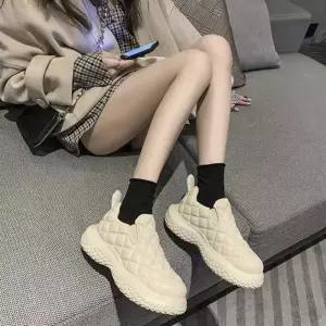 여성 메이비 기모 안감 슬립온 털슬립온 털스니커즈 Koe6+5STK