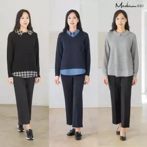 엄마옷 마담4060 1+1+1 니트레이어드3종 여성 데일리 블라우스 -RHBL2510001-