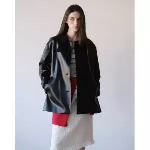 매장정품 PLASTIC ISLAND 플라스틱 아일랜드 페이크 레더 하프 맥 코트 (PS1WC285) 1124415