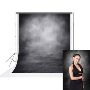 URCTEPICS 3M 10피트 극세사 배경 소품 사진 사진작가용 초상화 추상 촬영 스튜디오 헤드샷용 그레이 다크