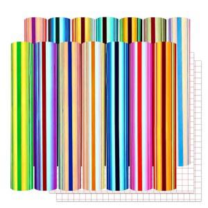 LYA VINYL 절단기용 16팩 홀로그램 비닐 - 영구 장식, 장식 12인치) 데칼 30.5CM(12인치 파티 자동차 30.5CM 스티커, 시트 X 세트