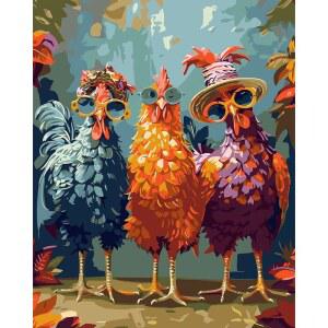 초보자용 숫자로 페인트 키트, 가정 벽 동물 닭 디지털 및 초보자 유화 20인치)) 아크릴 페인팅, X (40.6 수채화 선물용 추상 50.8CM(16 없는 DIY 바위 장식 프레임