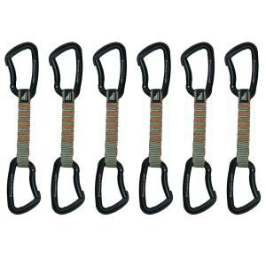FUSION CLIMB 6팩 11CM 테크노 세트 벤트 범용 게이트 카라비너 퀵드로우 포함