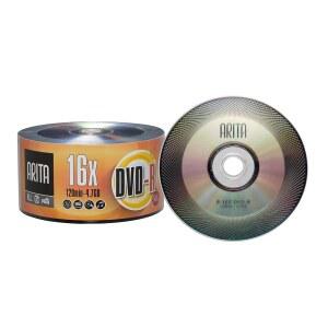 50팩 아리타 DVD-R 16X 4.7GB / 120분 브랜드 로고 상단 쓰기 빈 미디어 레코드 디스크 한