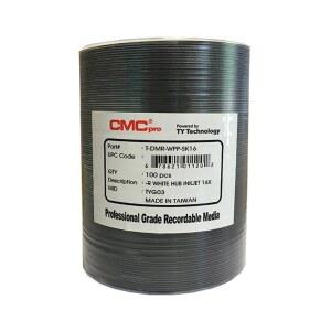 CMC Pro - TY 테크놀로지로 구동되는 16배 화이트 잉크젯 허브 테이프 랩으로 인쇄 가능한 4.7GB DVD 100팩