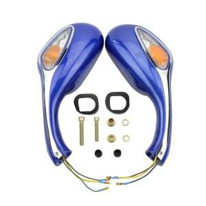 250CC 스쿠터 모페드용 8MM 오토바이 블루 백미러