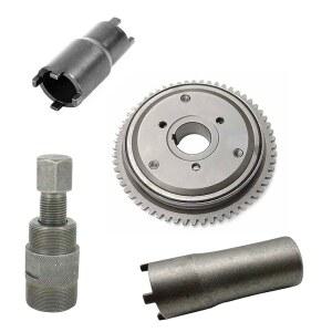 QISF 스타터 클러치 키트 152QMI 너트 125CC 도구 150CC 스패너 플라이휠 스쿠터 엔진 GY6 모델 풀러 ATV용 157QMJ 4개