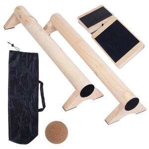 WODGOD 101 6CM 40인치 발목 세트 천연 연습용 원목 포함 가정 휴대용 디자인 가방 안정성 50 목재 2개 훈련 가능한 밸런스 연결 8CM 섹션 강화기 20인치 마사지 코르크