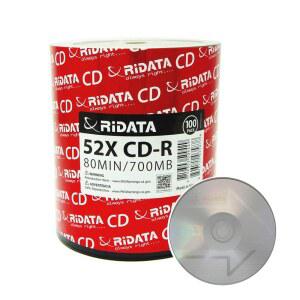 100팩 리다타 CD-R 52X 700MB 80Min 브랜드 미디어 녹화 빈 디스크 가능 로고