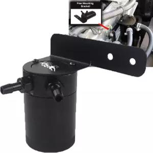 알루미늄 마운트 브래킷이 있는 유니버설 레이싱 2포트 오일 캐치 캔 저수지 탱크