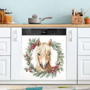 식기 세척기 자석 커버 작은 58 4X66CM 시트 크리스마스 23X26인치 주방 화환 냉장고 장식 가전용 세탁기 스티커 패널 데칼 앞문