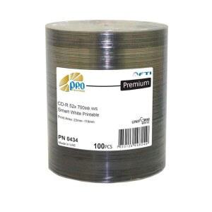 슈퍼 블랭크 CD - CD-R Falcon 스마트 화이트 잉크젯 허브 인쇄 가능 52x 700MB 80분 100 디스크