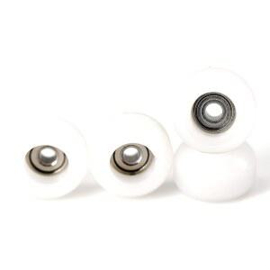 TEAK TUNING CNC 폴리우레탄 핑거보드 베어링 내구성 경도계가 소재 있는 4개 - 휠, 화이트 단단한 세트 바퀴