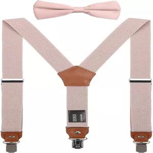 강력 클립으로 조절 가능한 남성용 및 보타이 세트용 DEOBOX 멜빵바지