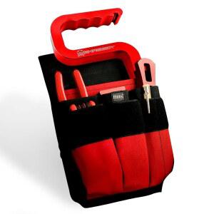 MOTIS 웨빙 운반 손잡이가 포켓 미포함 있는 도구용 파이어 오거나이저 내구성 소방관 장비 파우치 공구 키트 가방